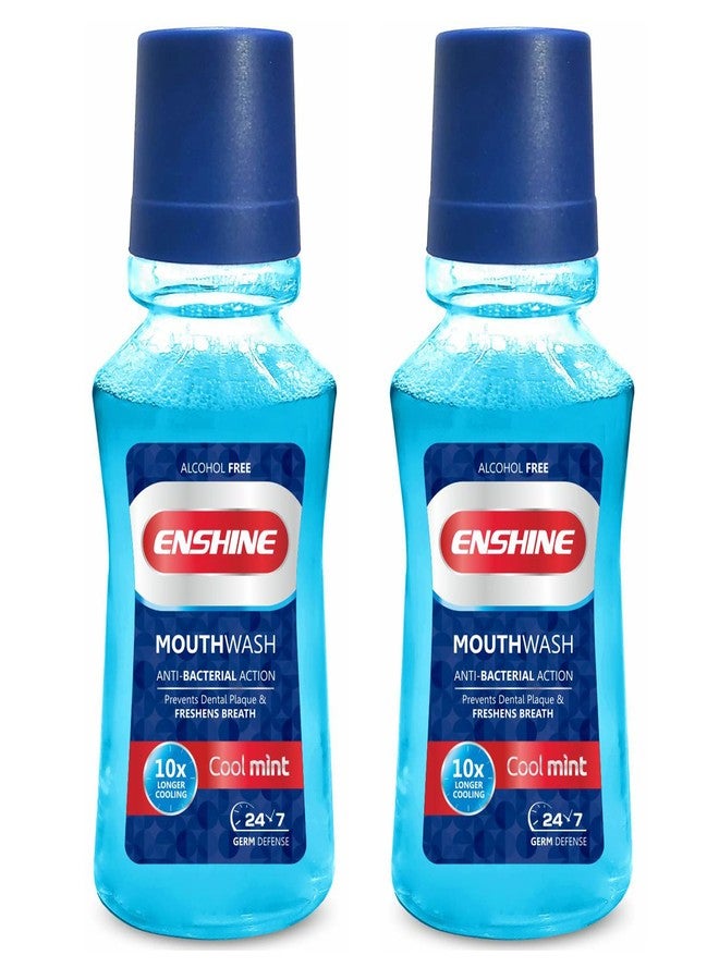 Enshine Antibacterial Liquid Mouthwash 150ml Pack 2- With Alcohol free Formula for Freshens Breath || Helps in Remove Plaque and Cavity | 24/7 Germ Protection || Cool Mint Flavor - Image 1